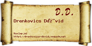 Drenkovics Dávid névjegykártya