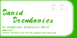david drenkovics business card
